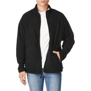 Mens Full Zip Microfleece Jacket Lightweight Warm Fleece Coat Zip Pockets
